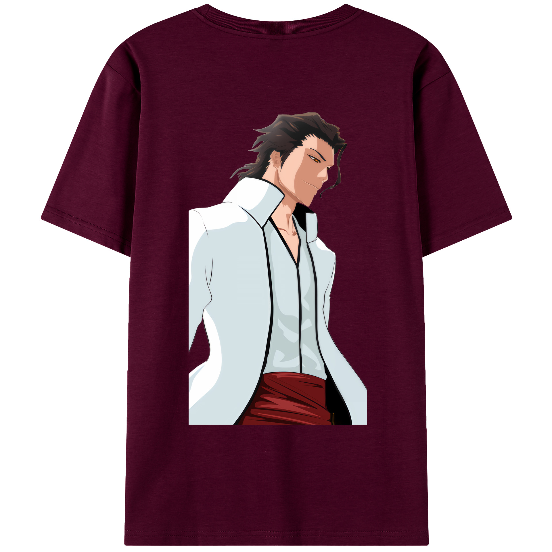 （画像用） ブリーチ 藍染 惣右介（あいぜん そうすけ） BLEACH Aizen Sousuke レディース半袖Tシャツ(バックプリント)